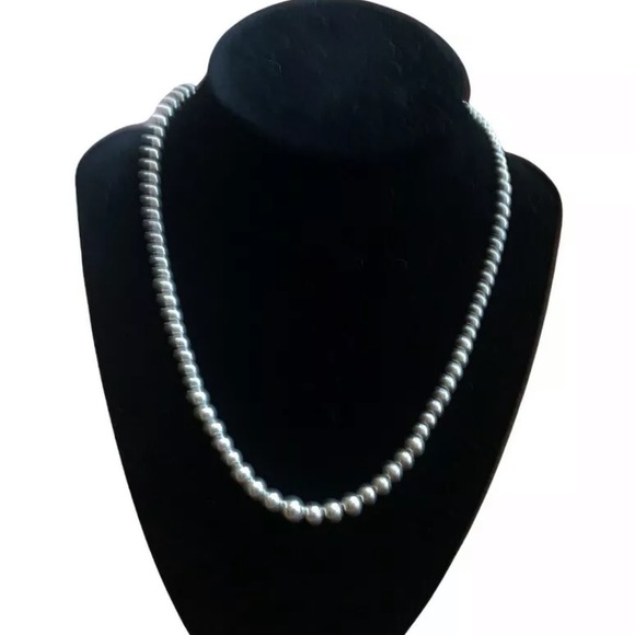 Vintage 925 Sterling Silver Graduated Bead Chain Necklace 17" - Picture 1 of 7